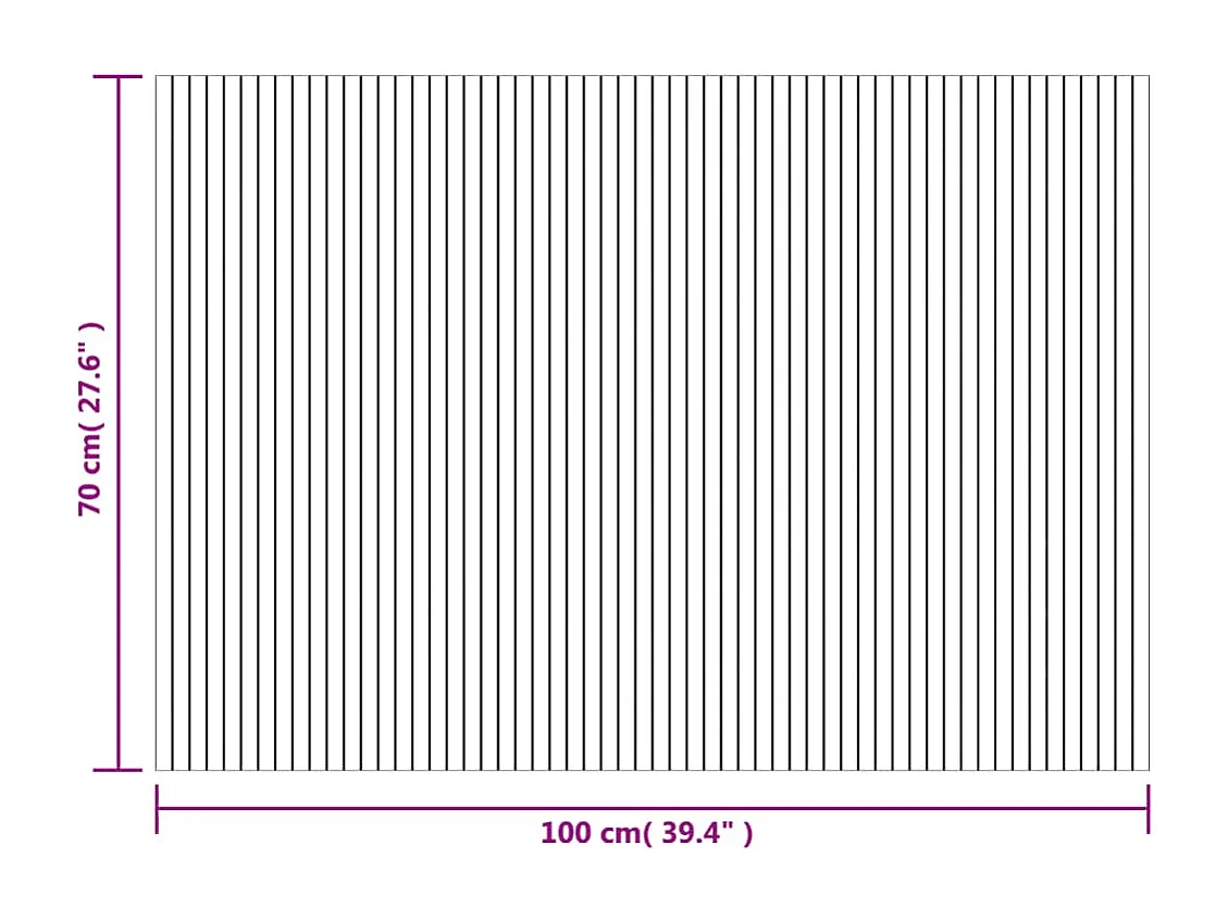 Wakil  Vloerkleed rechthoekig 70x100 cm bamboe grijs