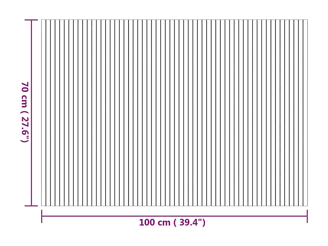 Wakil  Tapis rectangulaire l 70x100 cm bambou