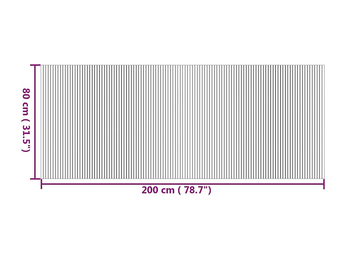 Wakil  Tappeto Rettangolare Natura 80x200 cm in Bambù