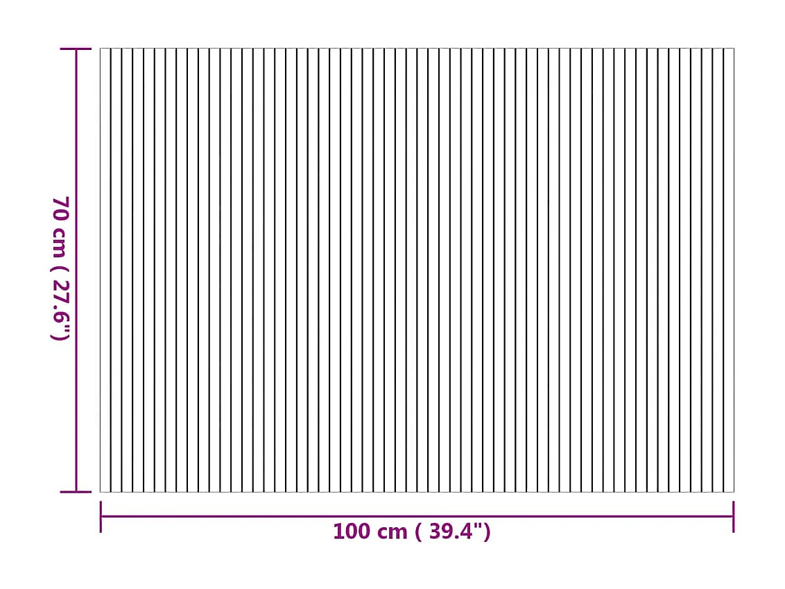 Wakil  Tappeto Rettangolare Natura 70x200 cm in Bambù