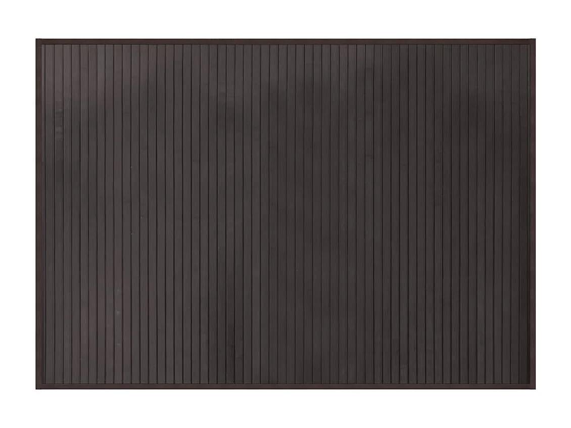 Senad  Tapis rectangulaire marron foncé 70x100 cm bambou