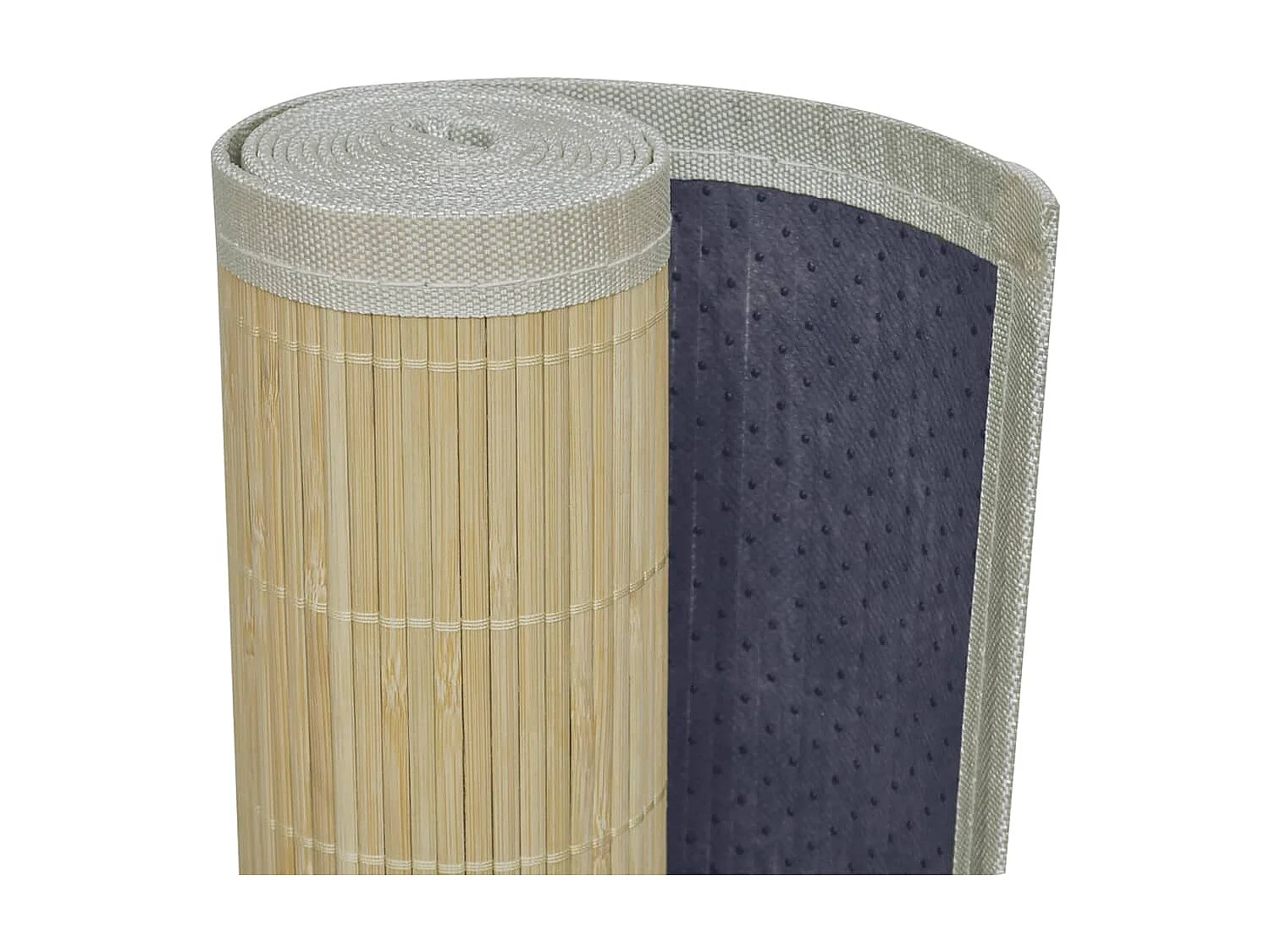 Noisiel Teppich Bambus Natur Rechteckig 80x200 cm