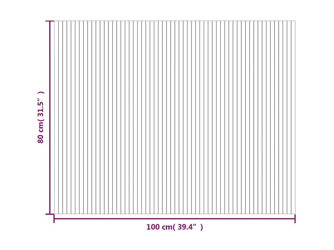 Wakil  Teppich Rechteckig Braun 80x100 cm Bambus