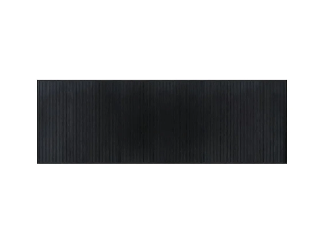 Senad  Tapis rectangulaire noir 100x300 cm bambou