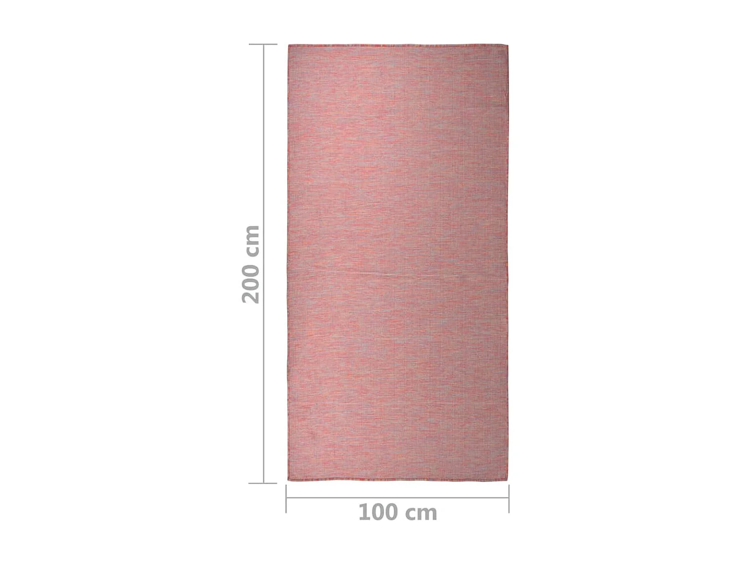 Christiaan  Buitenkleed platgeweven 100x200 cm rood