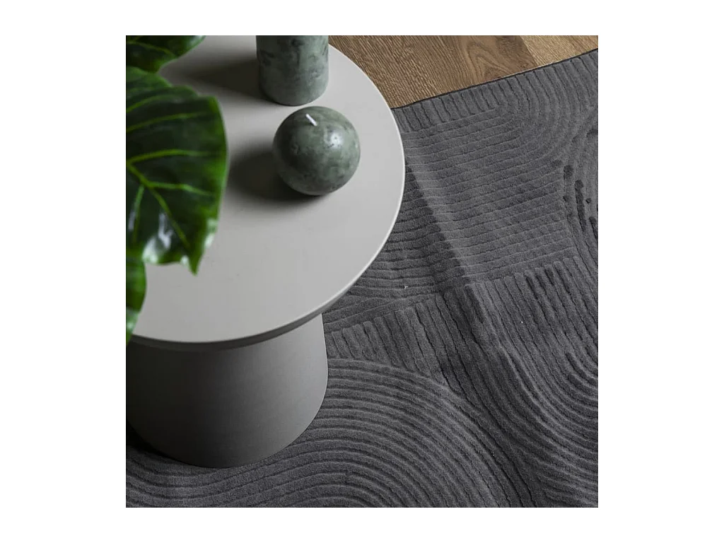 Everlyn  Tapis IZA poils courts style scandinave anthracite 120x170 cm