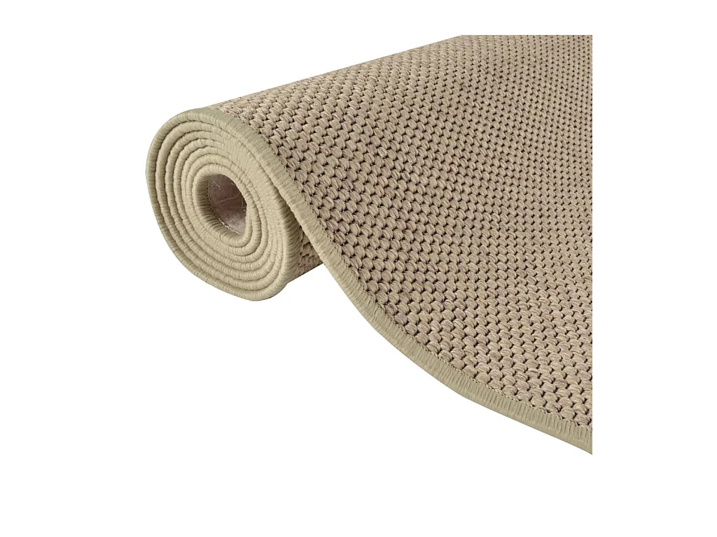 Overijse  Tapis de couloir aspect sisal sable 80x200 cm