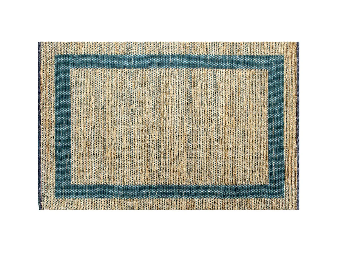 Cape Carteret  Tapis fait à la main jute bleu 160x230 cm