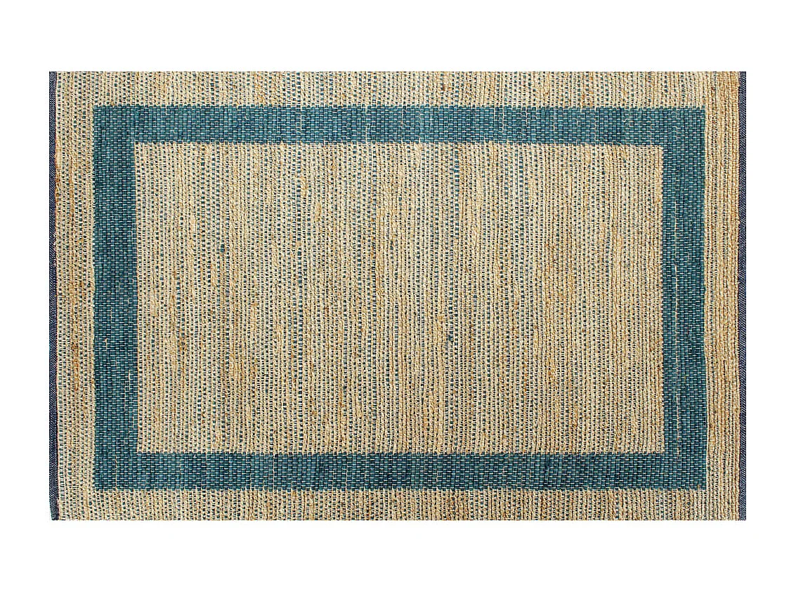 Cape Carteret  Vloerkleed handgemaakt 160x230 cm jute blauw