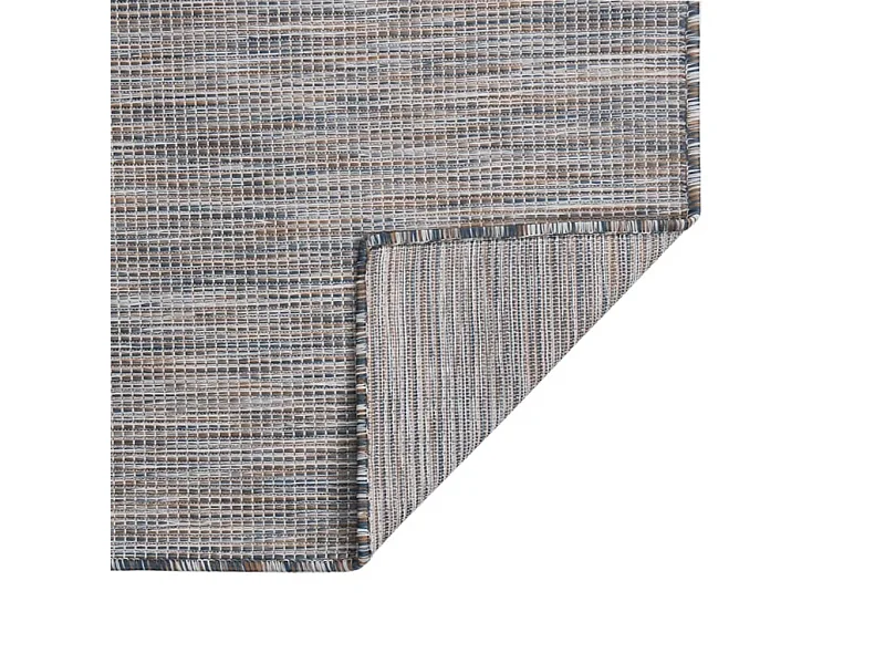 Christiaan  Tapis à tissage plat d'extérieur 140x200 cm Marron et bleu