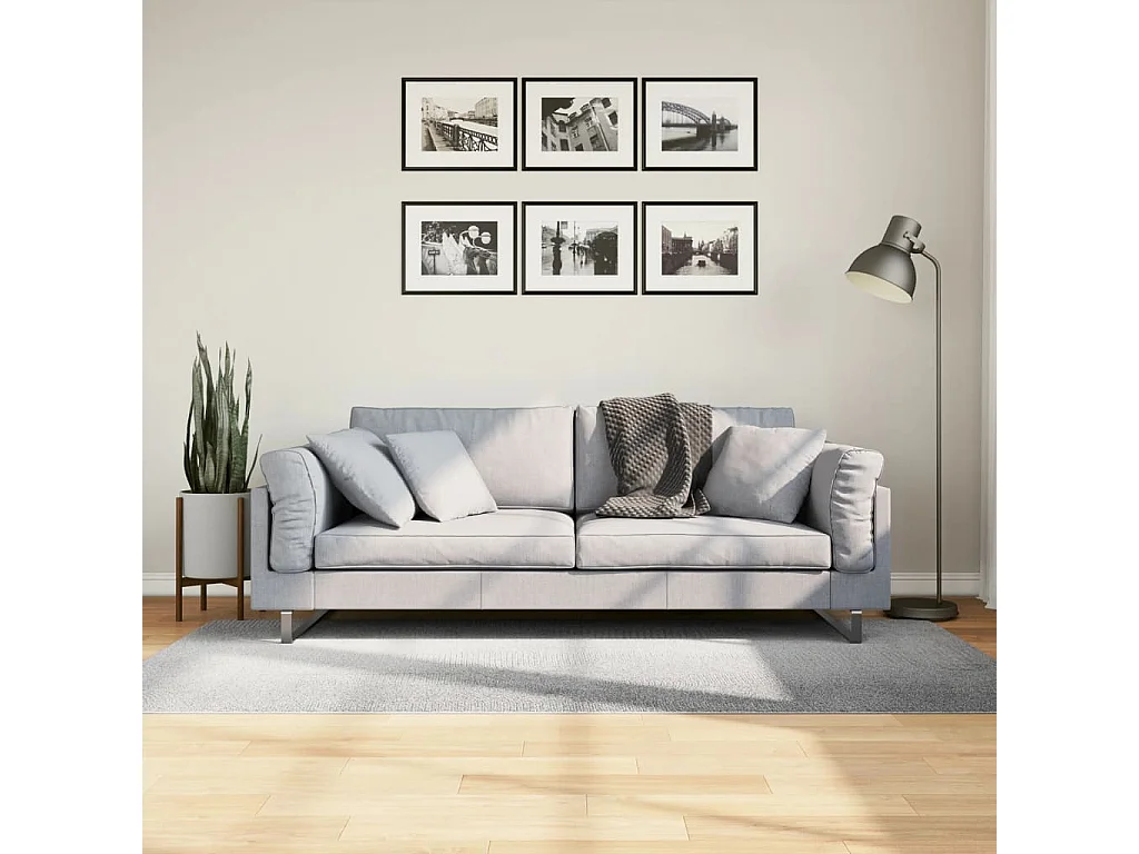 Everlyn  Tapis IZA poils courts style scandinave gris 100x200 cm