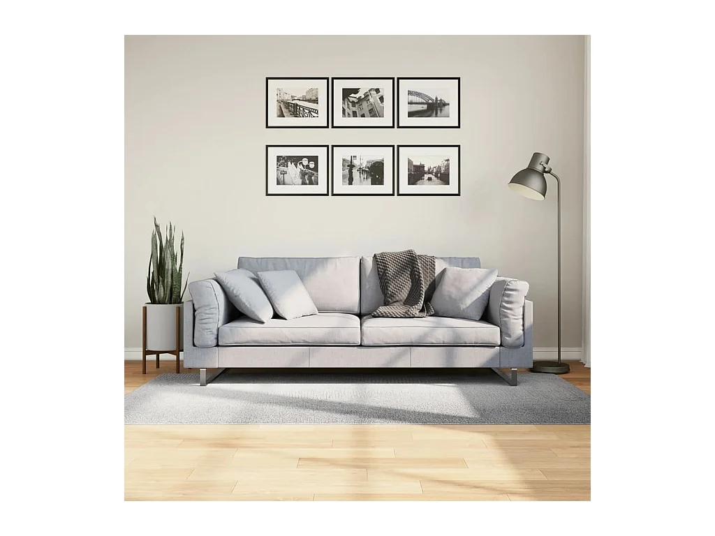 Everlyn  Teppich IZA Kurzflor Skandinavischer Look Grau 100x200 cm