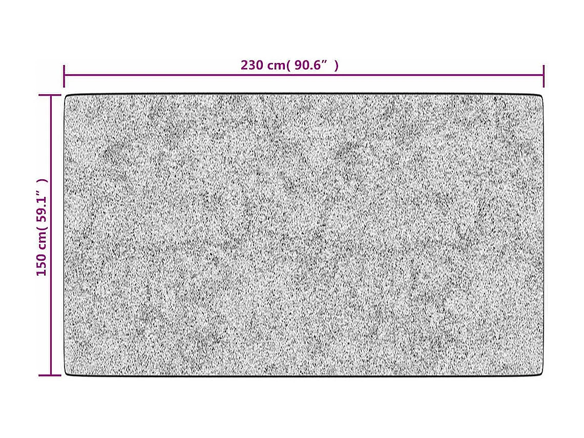 Elsje  Tapis lavable gris 150x230 cm antidérapant