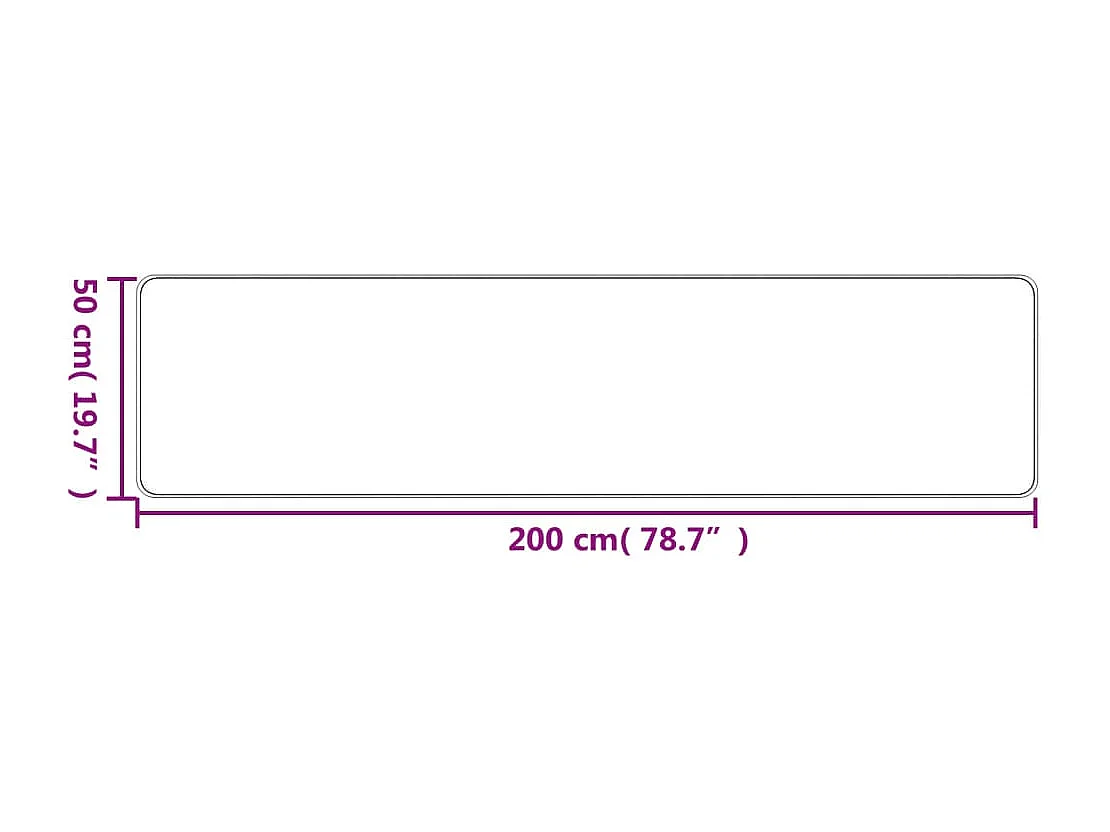 Overijse  Teppichläufer Sisal-Optik Sandfarben 50x200 cm