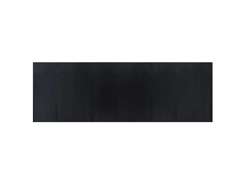 Wakil  Teppich Rechteckig Schwarz 100x300 cm Bambus