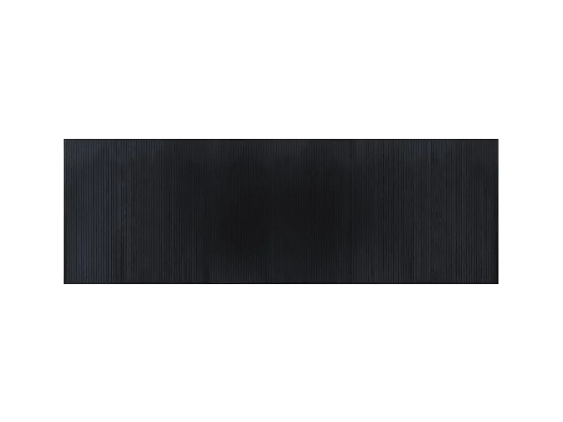 Wakil  Tapis rectangulaire noir 100x300 cm bambou