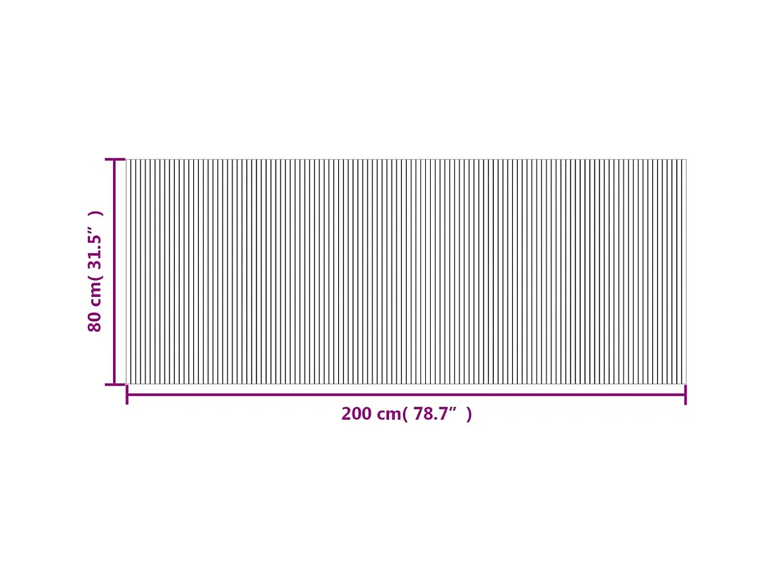 Wakil  Vloerkleed rechthoekig 80x200 cm bamboe donkerbruin