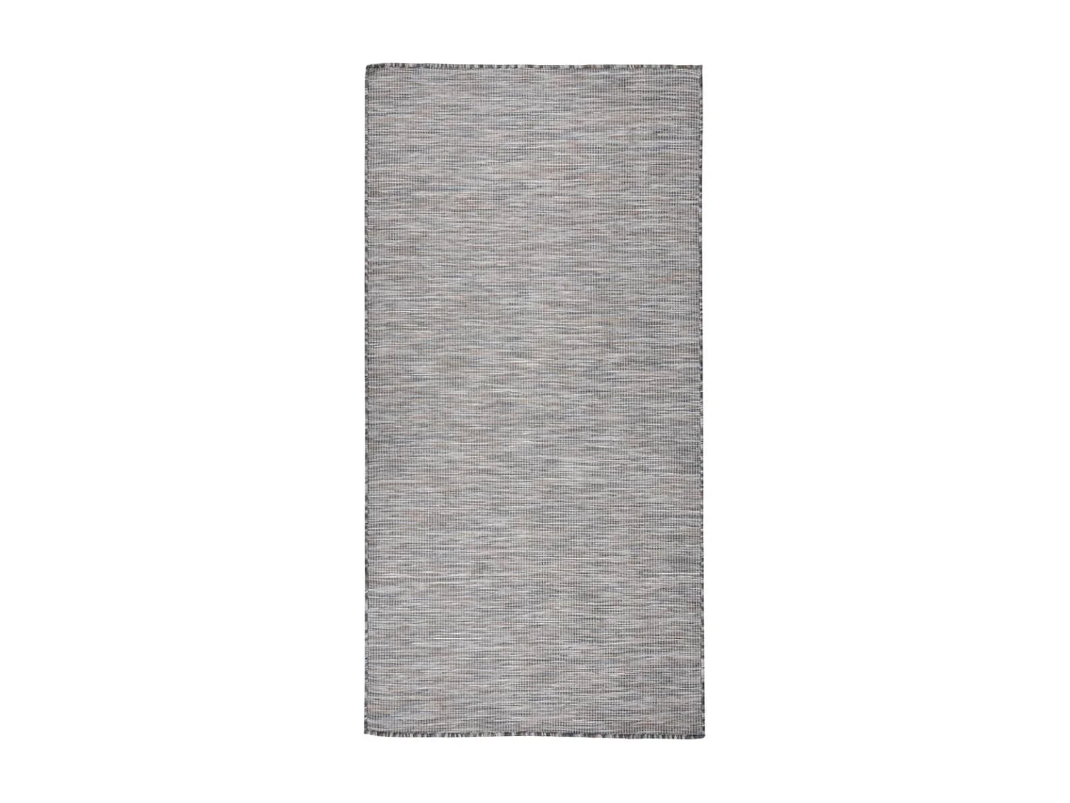 Christiaan  Tapis à tissage plat d'extérieur 100x200 cm Marron et bleu