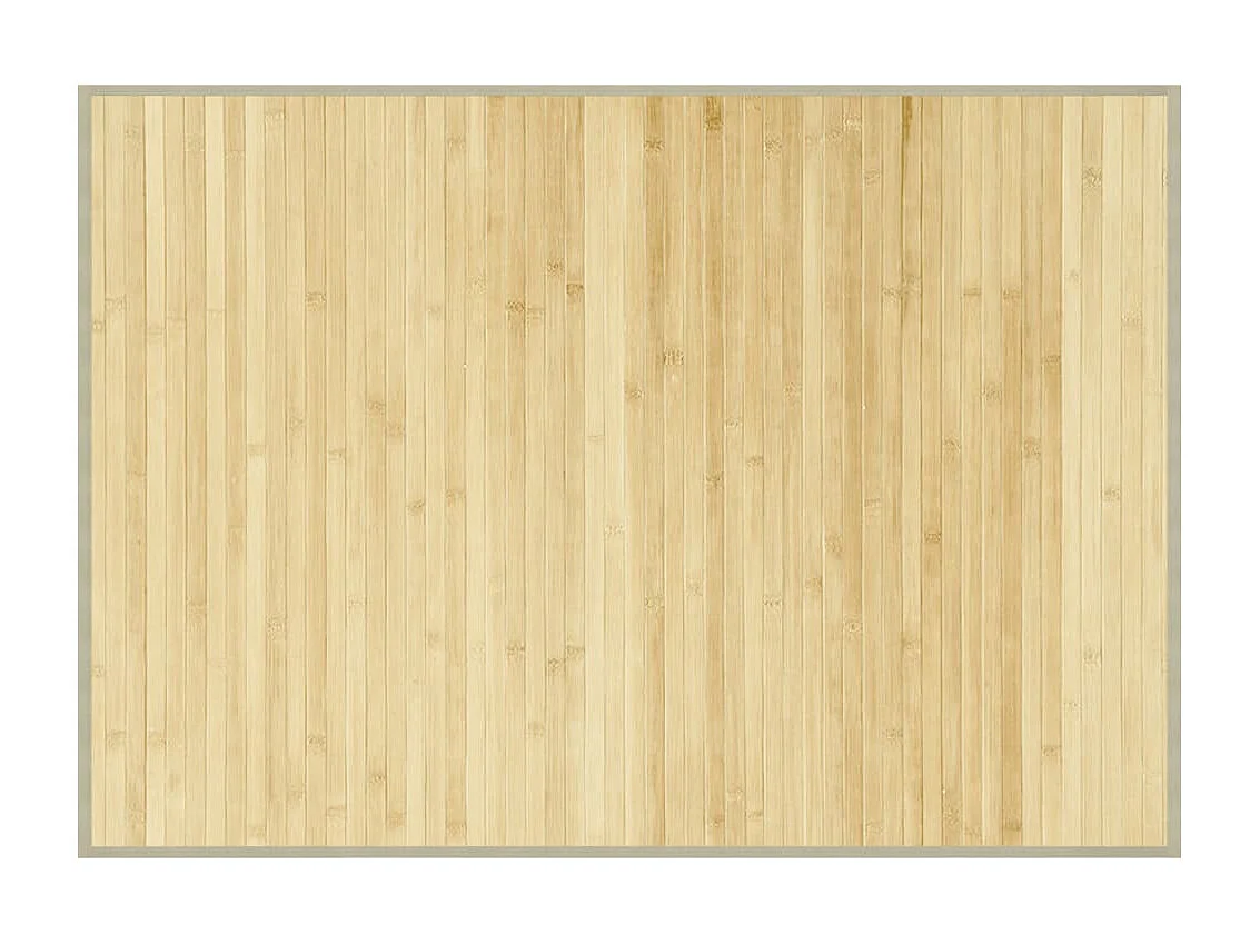 Senad  Tapis rectangulaire l clair 70x100 cm bambou