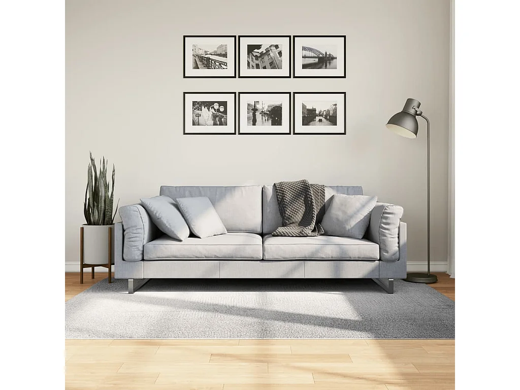 Everlyn  Alfombra de pelo corto look escandinavo IZA gris 140x200 cm