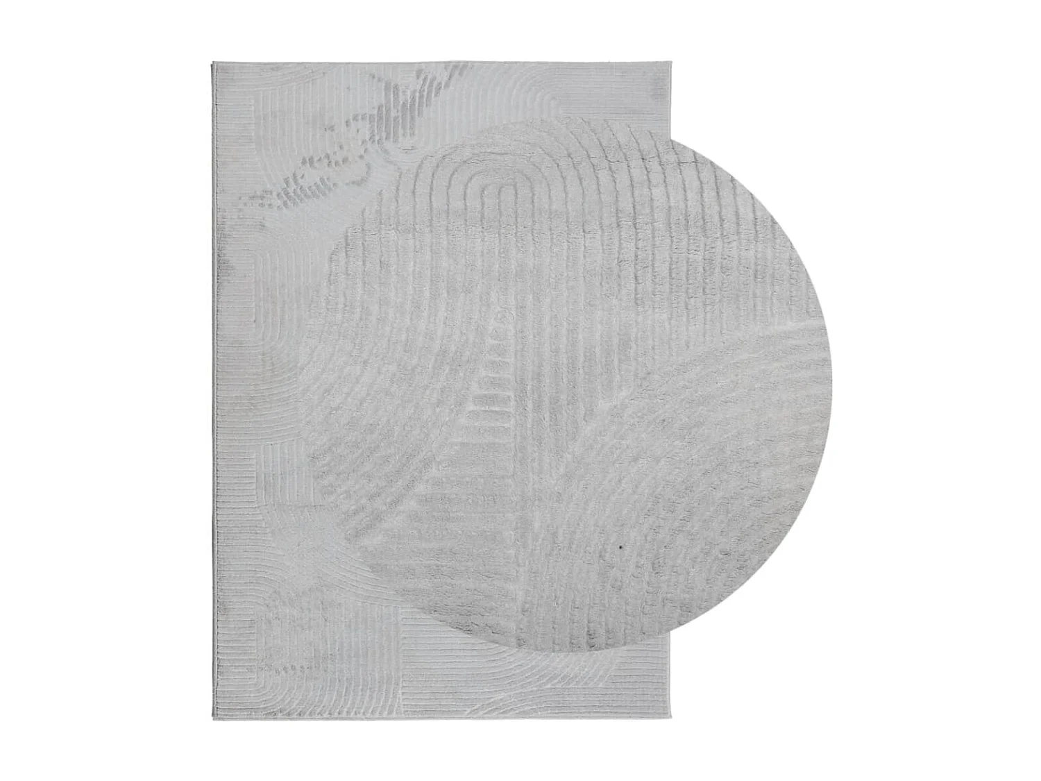 Everlyn  Alfombra de pelo corto look escandinavo IZA gris 140x200 cm