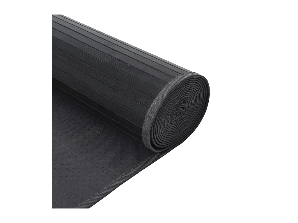 Senad  Tapis rectangulaire gris 100x200 cm bambou