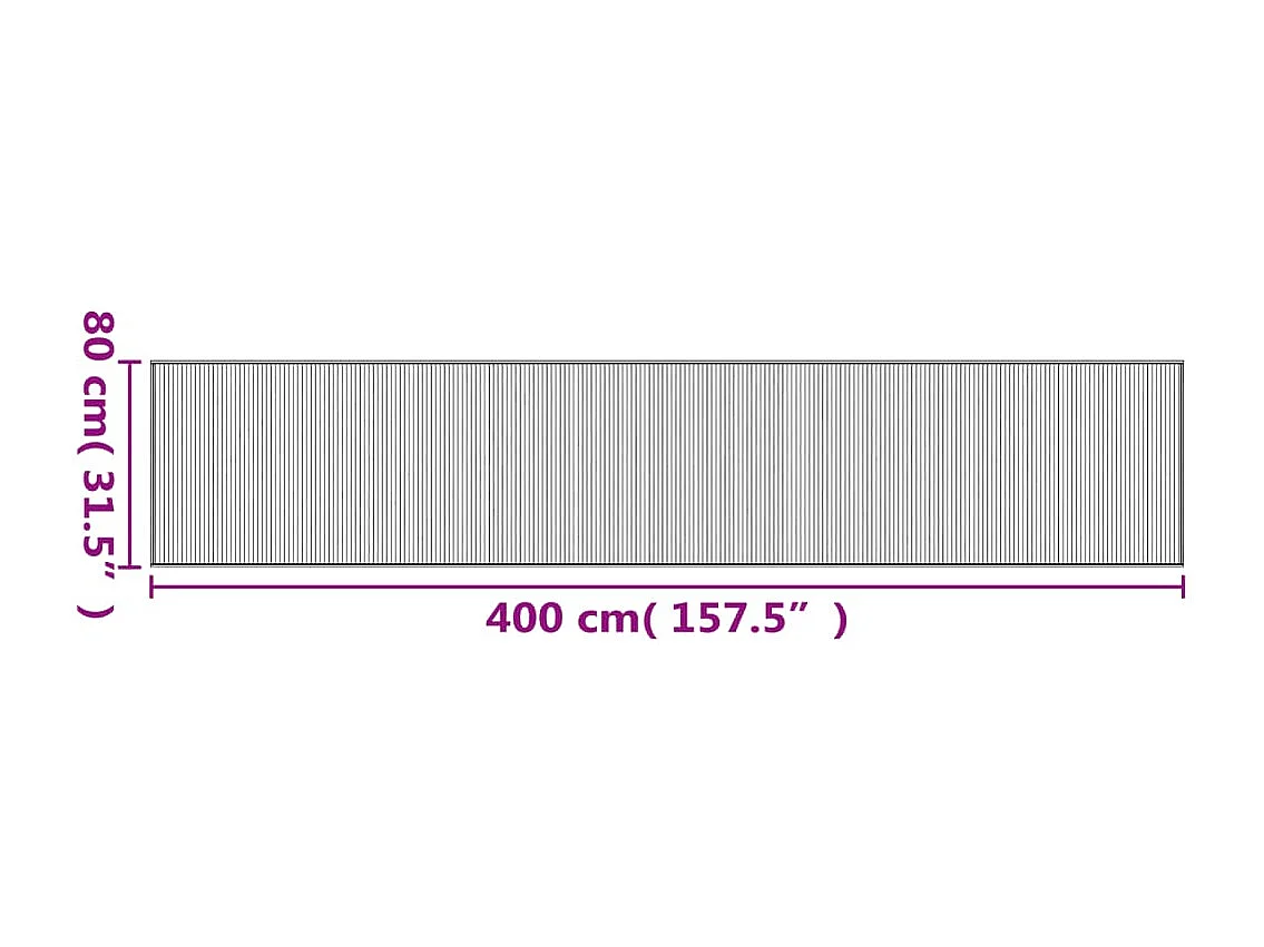 Senad  Tapis rectangulaire marron 80x400 cm bambou