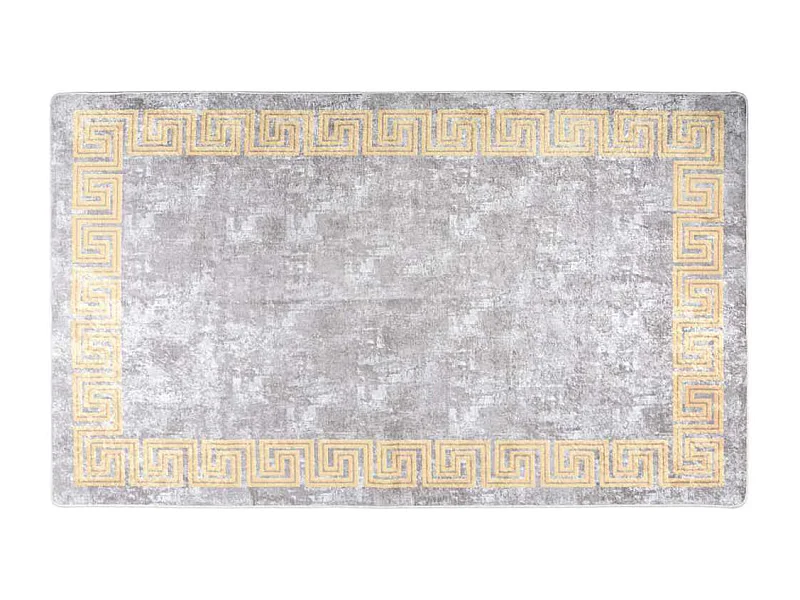 Elsje  Tappeto Lavabile Grigio e Oro 150x230 cm Antiscivolo