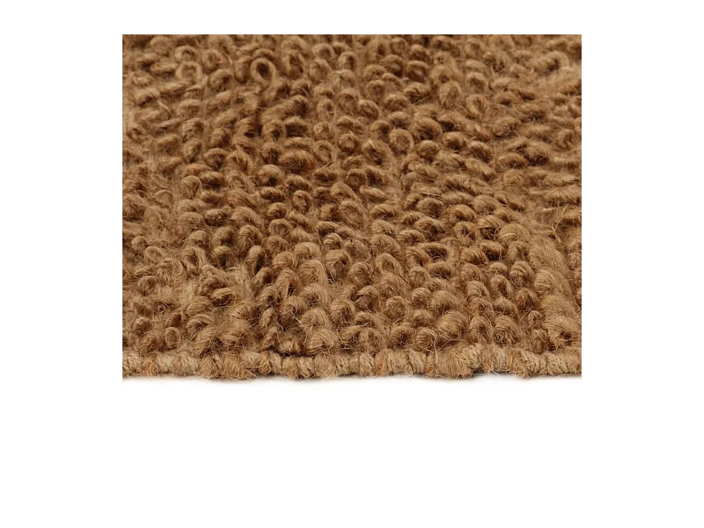 Qarlan  Tapis à poils bouclés fait à la main 80x160 cm Jute et coton
