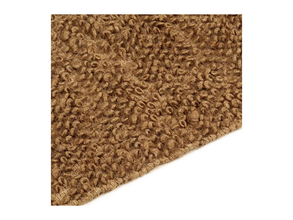 Qarlan  Tapis à poils bouclés fait à la main 80x160 cm Jute et coton