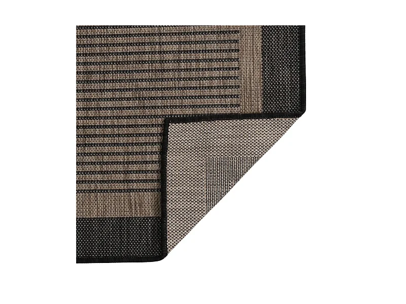 Christiaan  Buitenkleed platgeweven 100x200 cm donkerbruin