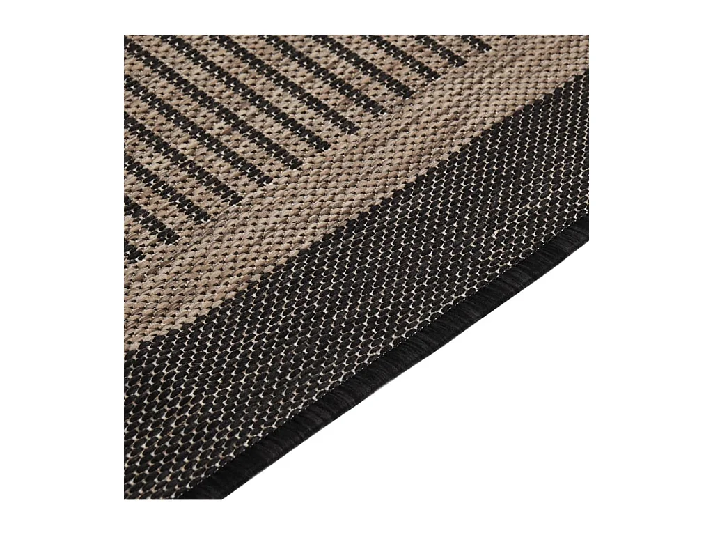 Christiaan  Tapis à tissage plat d'extérieur 100x200 cm Marron foncé