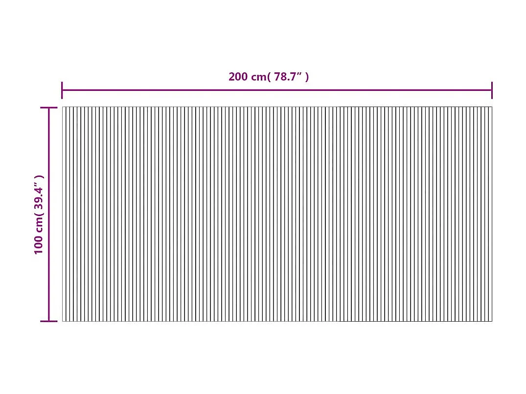 Wakil  Vloerkleed rechthoekig 100x200 cm bamboe grijs