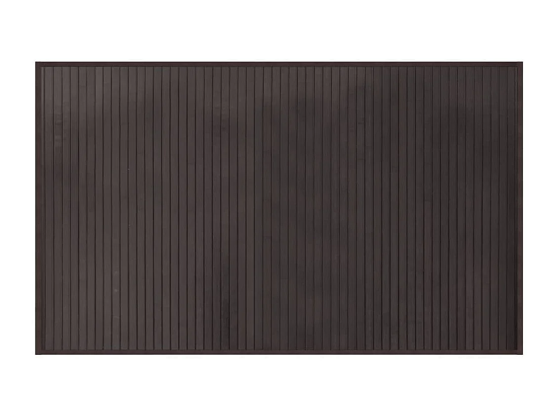Senad  Tapis rectangulaire marron foncé 60x100 cm bambou