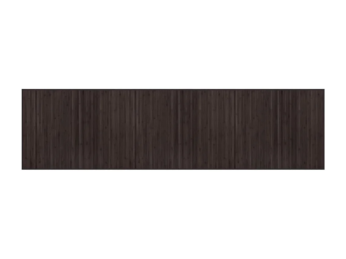 Senad  Alfombra rectangular bambú marrón oscuro 80x300 cm