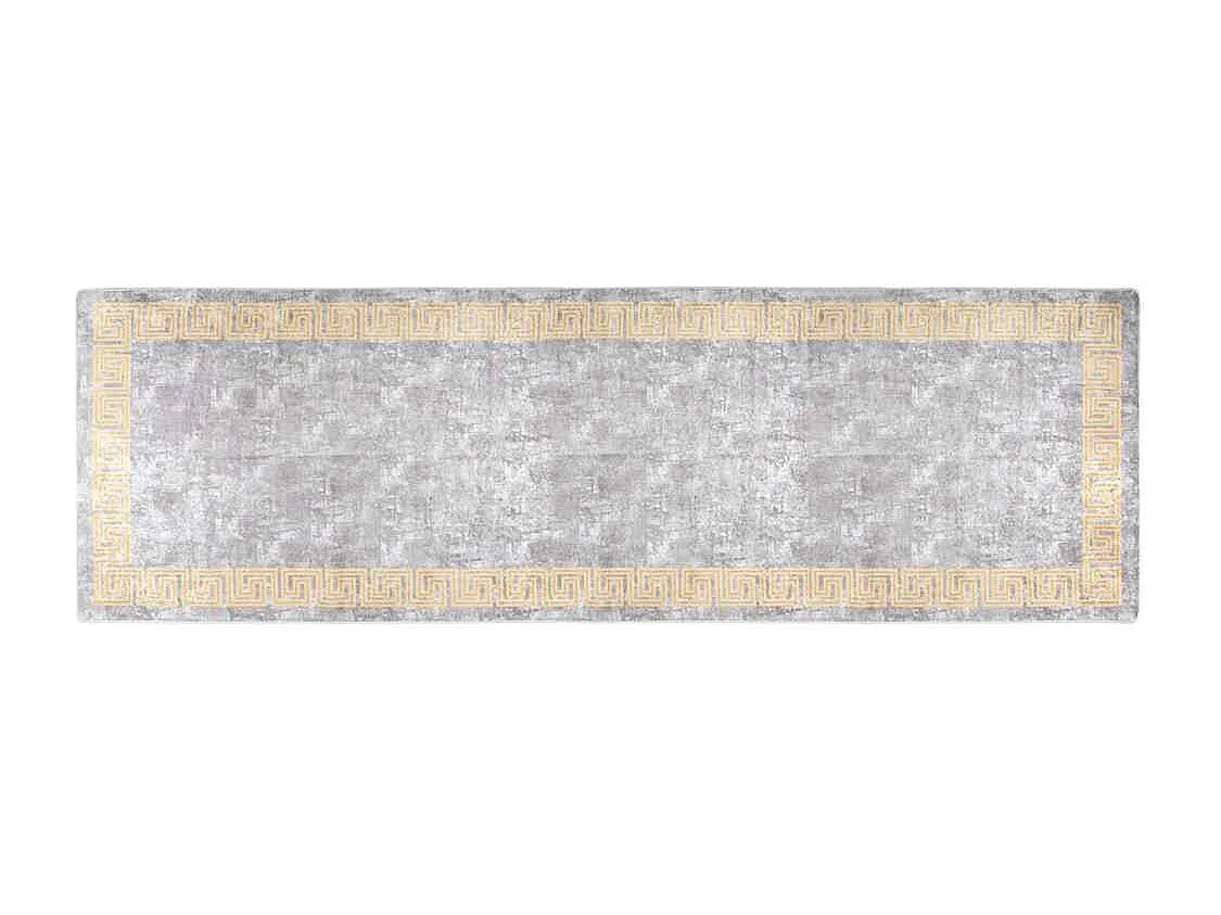 Elsje  Tapis lavable antidérapant 80x300 cm Gris