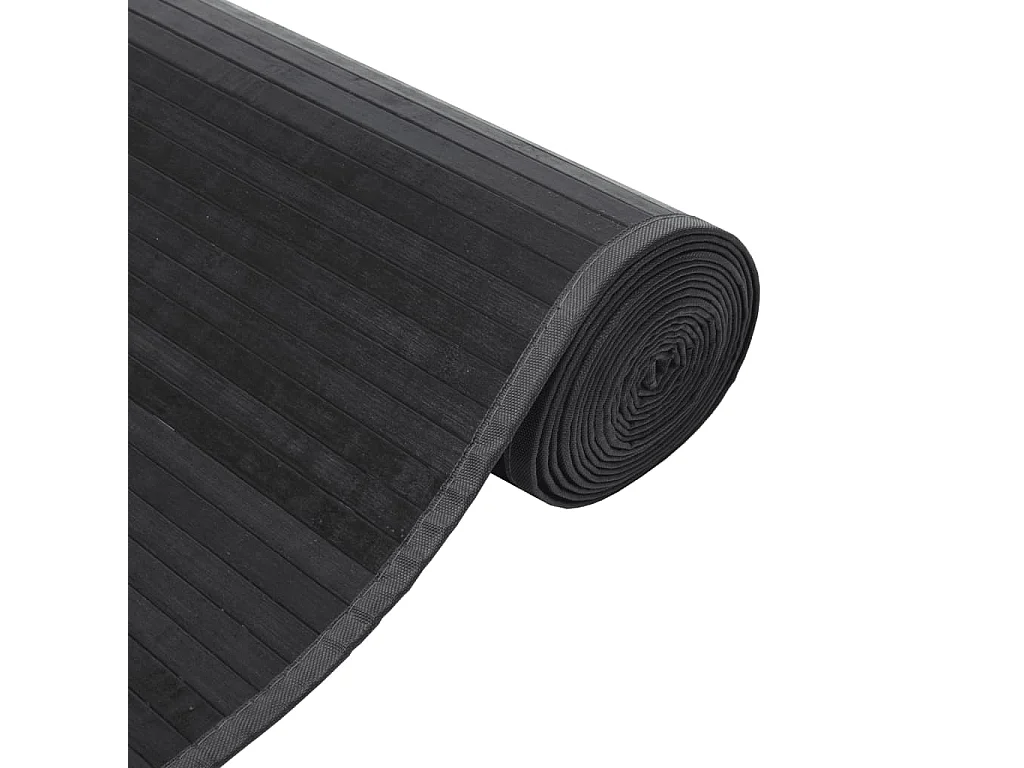 Senad  Tapis rectangulaire gris 60x300 cm bambou