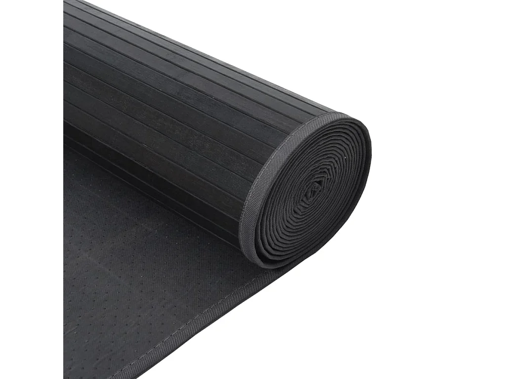 Senad  Tapis rectangulaire gris 60x300 cm bambou