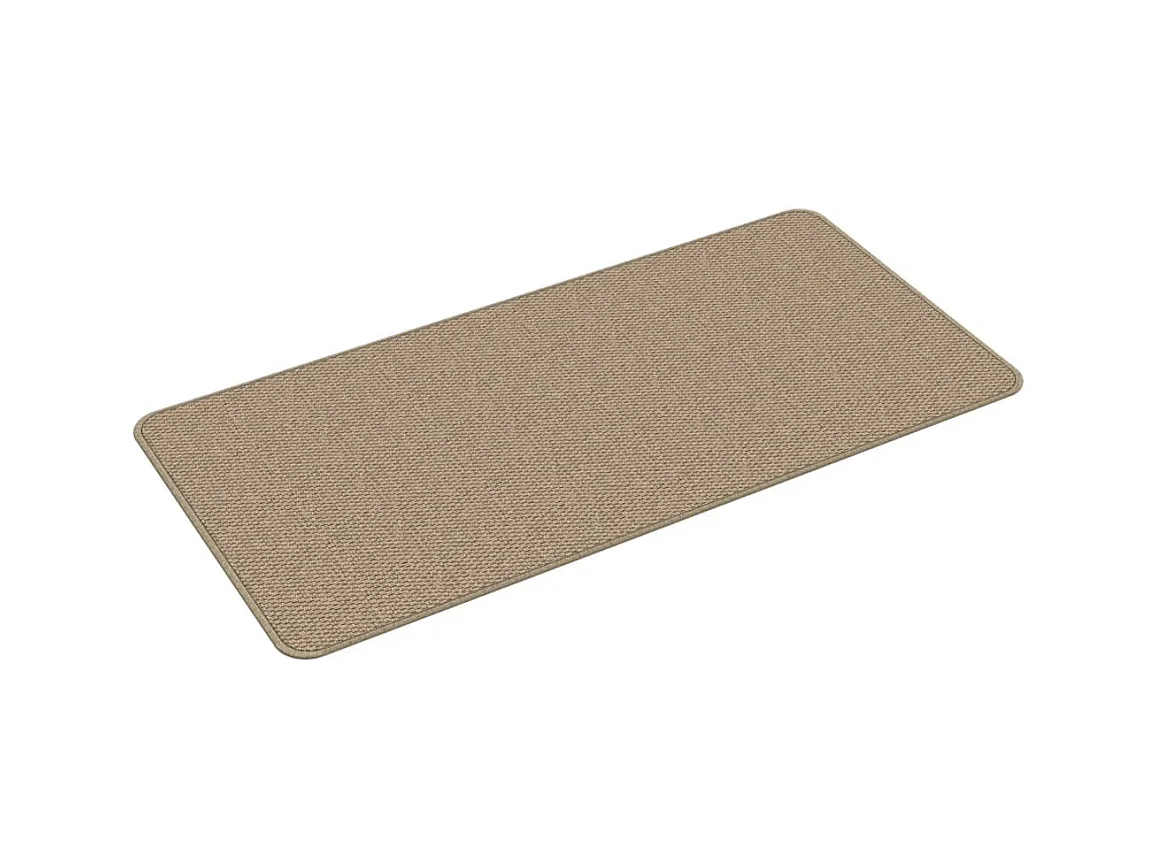 Overijse  Tapis de couloir aspect sisal sable 50x100 cm