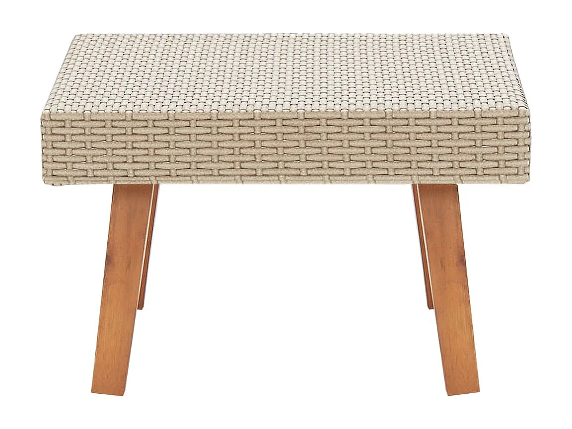 Sophie-Auriane  Table basse de jardin Résine tressée Beige
