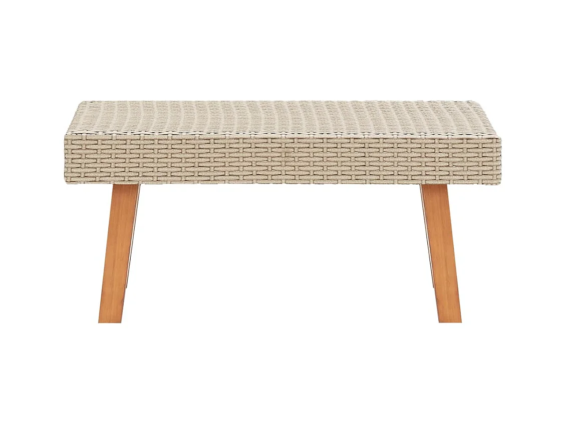 Sophie-Auriane  Mesa de centro de jardín ratán sintético beige