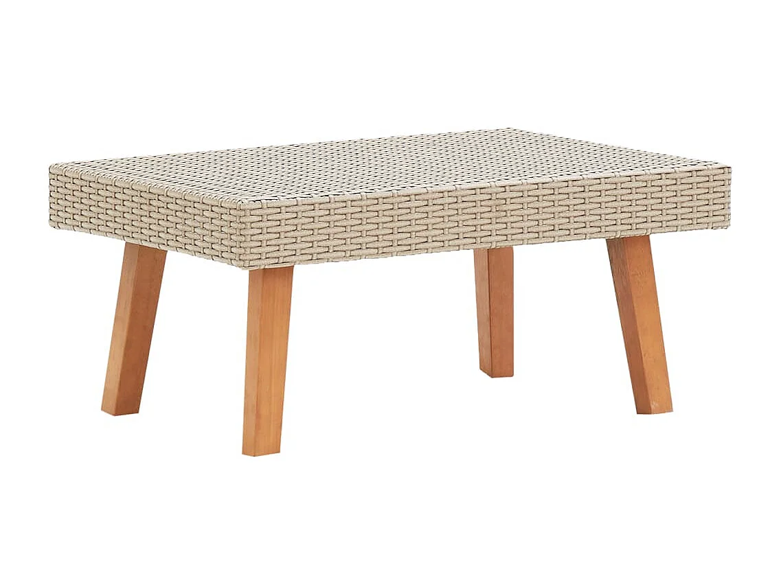 Sophie-Auriane  Tavolino da Giardino in Polyrattan Beige