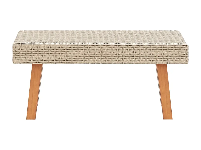 Sophie-Auriane  Table basse de jardin Résine tressée Beige