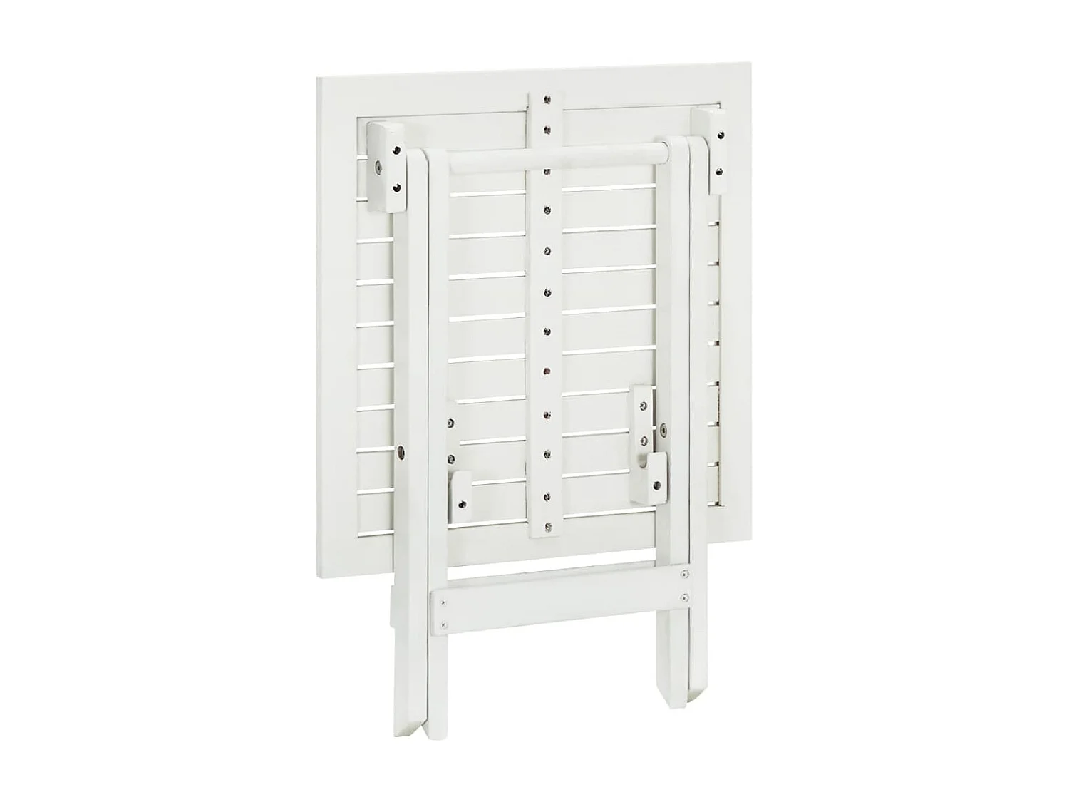 Qalvin  Tavolo da Bistrot Bianco 46x46x47cm in Legno Massello di Acacia