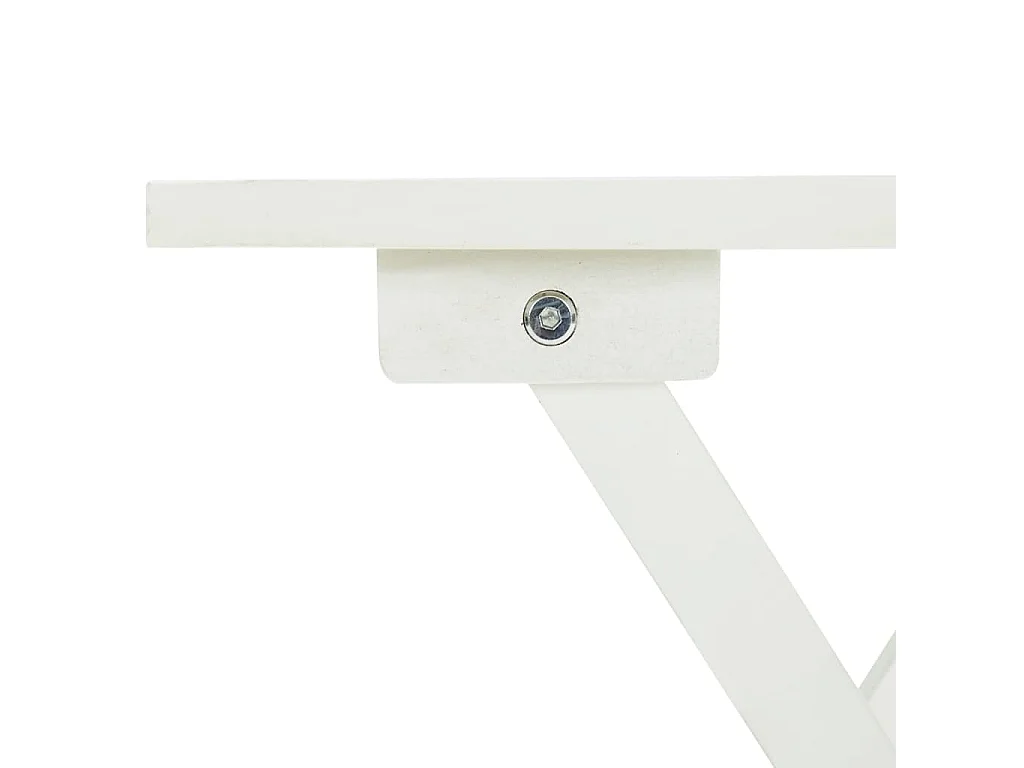 Qalvin  Tavolo da Bistrot Bianco 46x46x47cm in Legno Massello di Acacia