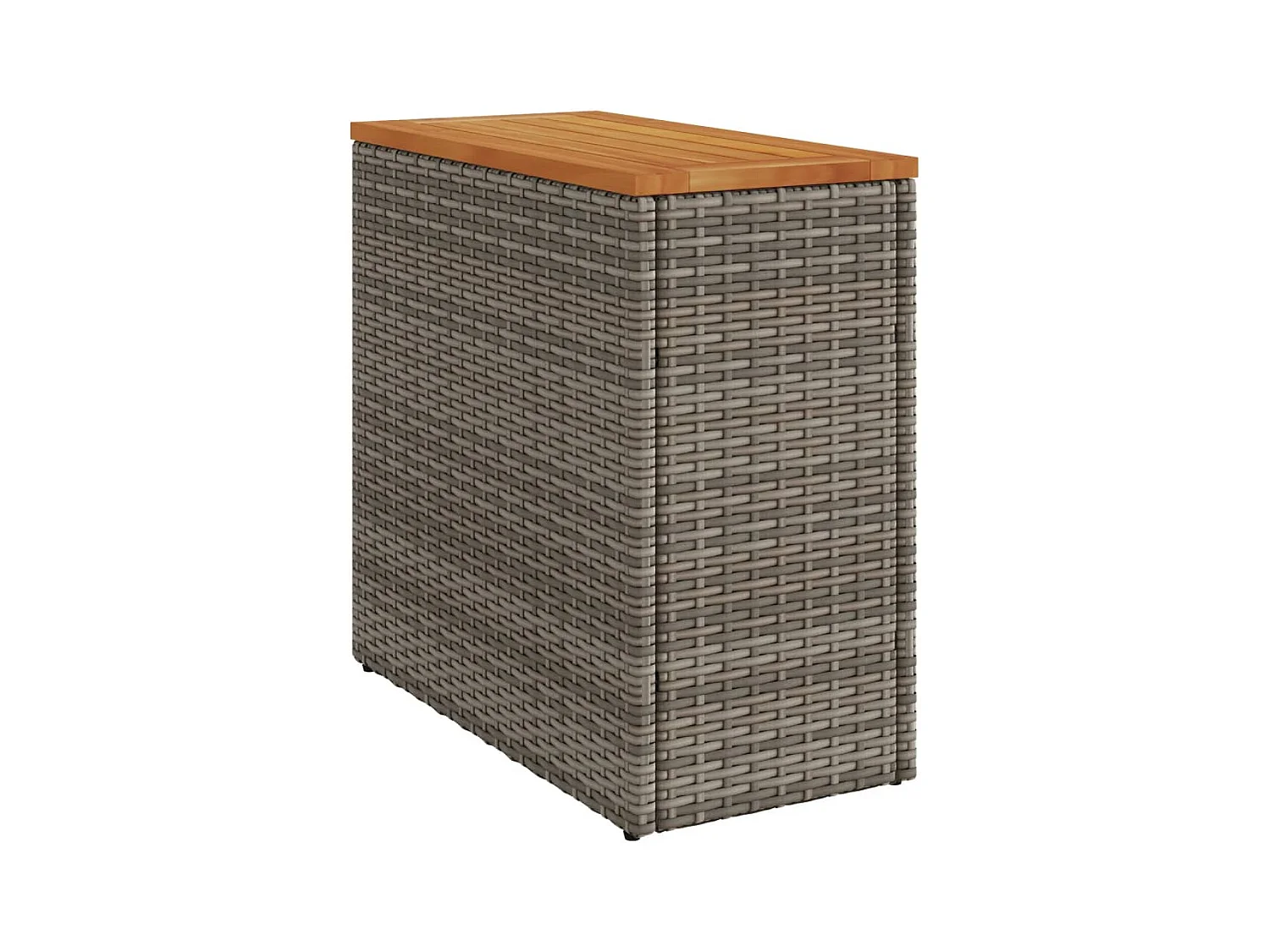 Capitol Heights  Tavolino Giardino Piano in Legno Grigio 58x27,5x55cm Polyrattan