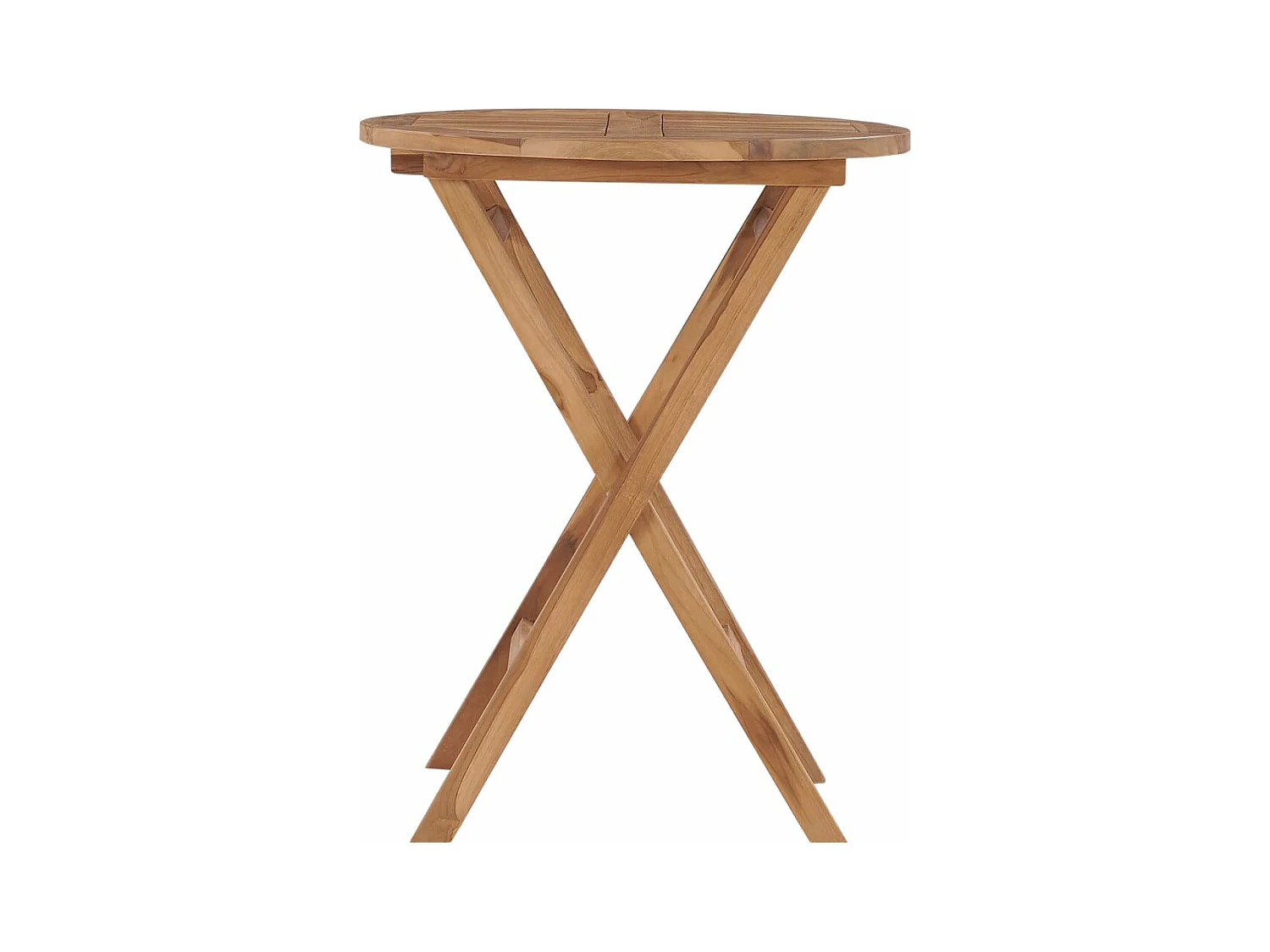 Karina Helene  Table pliable de jardin 60 cm Bois de teck solide