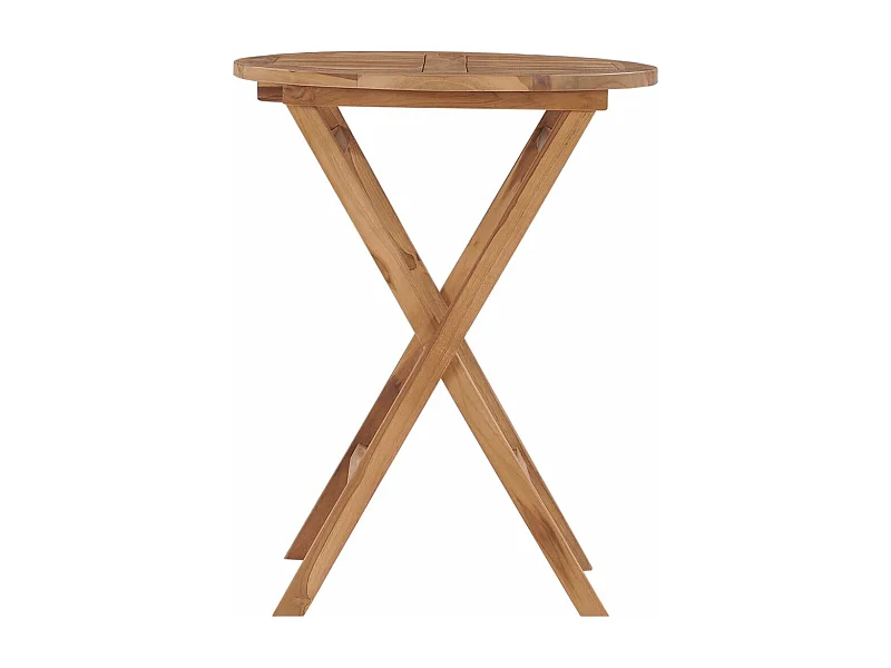 Karina Helene  Table pliable de jardin 60 cm Bois de teck solide