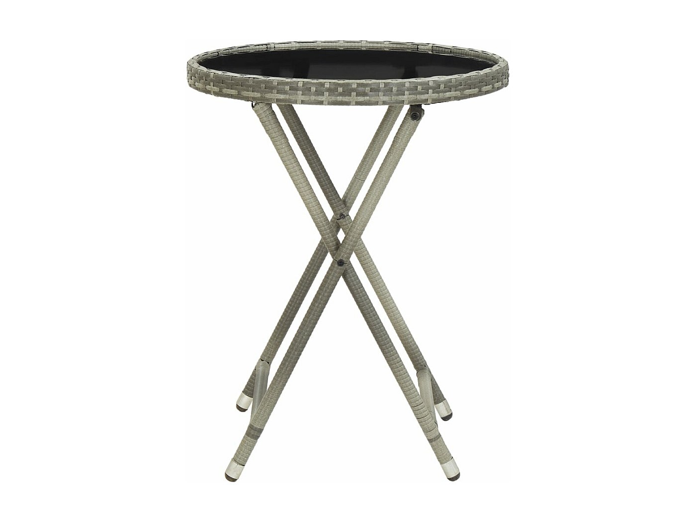 vidaXL 3-delige ligbeddenset met theetafel grijs - Ligbed - Loungestoel
