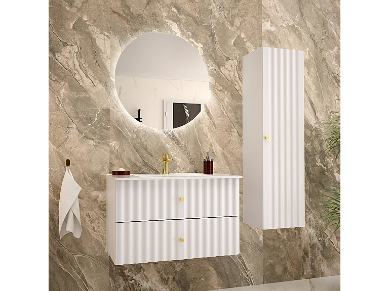 Meuble sous-vasque 80cm Izae Blanc